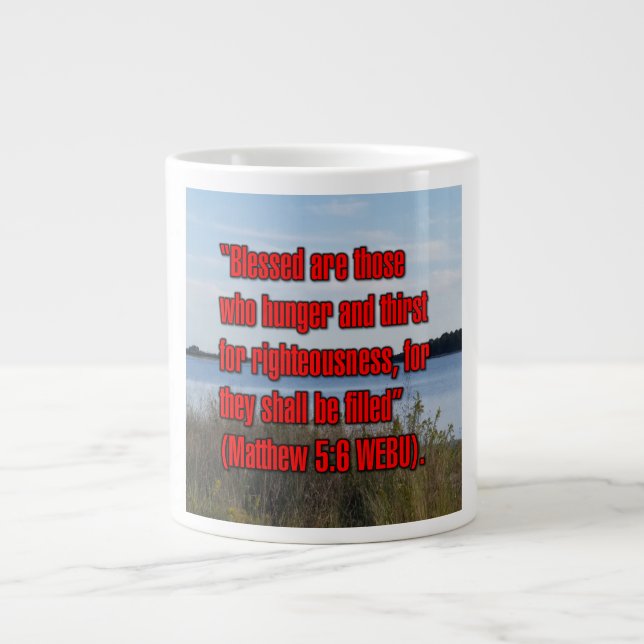 Matthew 5:6 WEBU Mugg Jumbo Mugg (Framsidan)