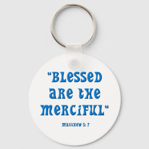 Matthew 5:7 nyckelring