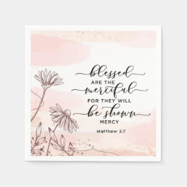 Matthew 5:7 Välsignad är den heliga bibelversen Pappersservett