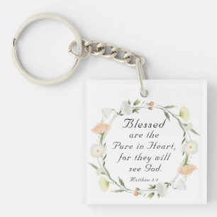 Matthew 5:8 Blå är Pure in Heart Bible