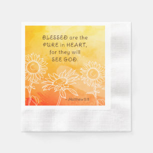 Matthew 5 8 Blå är rena i hjärtbibelns verse Pappersservett