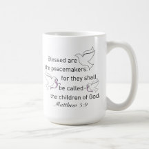 Matthew 5:9 är peacemakers-kaffet Mugg