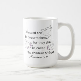 Matthew 5:9 är peacemakers-kaffet Mugg