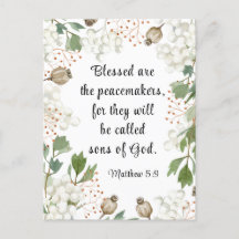 Matthew 5 9 Blomade är Peacemakers bibel
