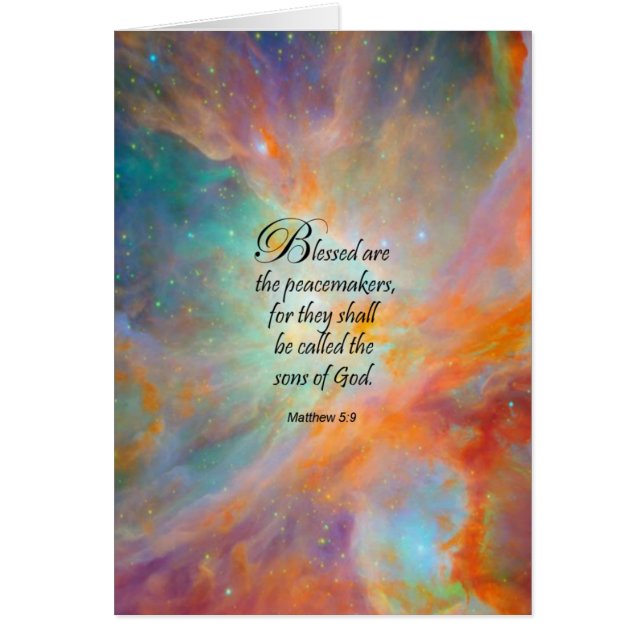 Matthew 5:9 hälsningskort (Framsidan)