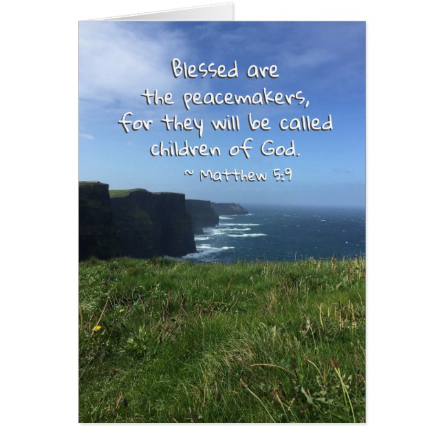 Matthew 5:9 Välsignade är Peacemakers, Irland Hälsningskort (Framsidan)