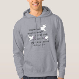 Matthew 5:9 Välsignade är Peacemakers M Hoodie