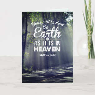 Matthew 6:10 Jorden som den är i himlen Kort