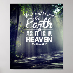 Matthew 6:10 Jorden som den är i himlen Poster