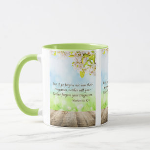 Matthew 6:15 KJV Bible Scripture Pic Two-Tone Mugg