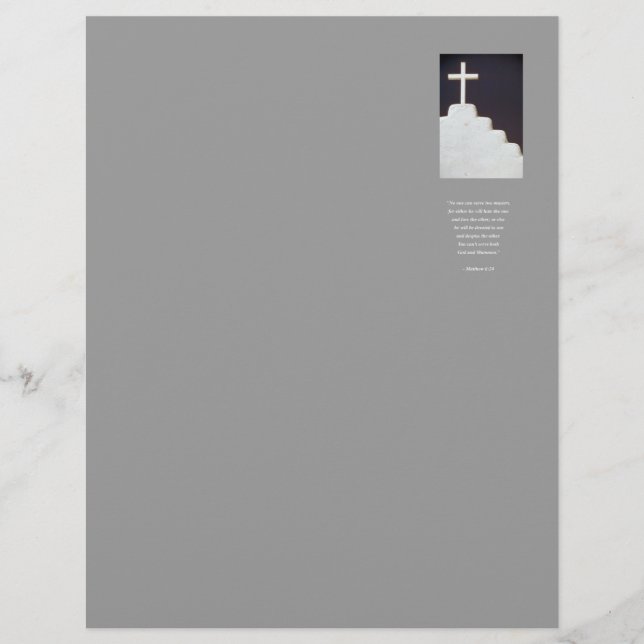 MATTHEW 6:24 Bibelverse (Framsida)