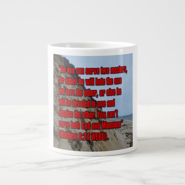 Matthew 6:24 WEBU Mug Jumbo Mugg (Framsidan)