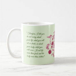 Matthew 6:25-27 "oroa dig inte" kaffemugg