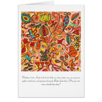 matthew 6:26 hälsningskort