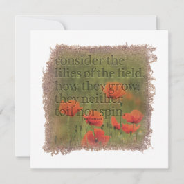 MATTHEW 6:28 - Personalized Notecard Anteckningskort