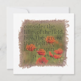 MATTHEW 6:28 - Personalized Notecard Anteckningskort