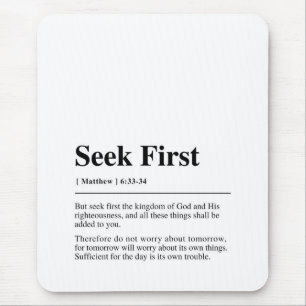 Matthew 6:33-34 Seek First Musmatta