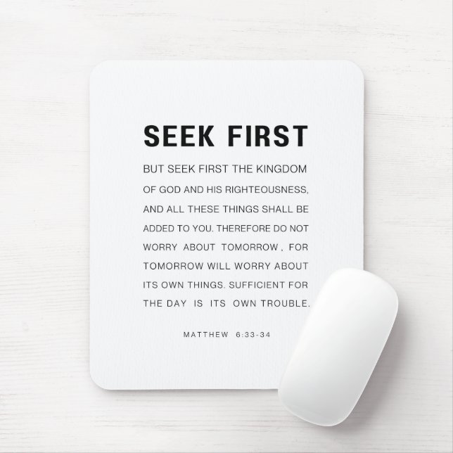 Matthew 6:33-34 Söka först efter Guds konungariket Musmatta (Med mus)
