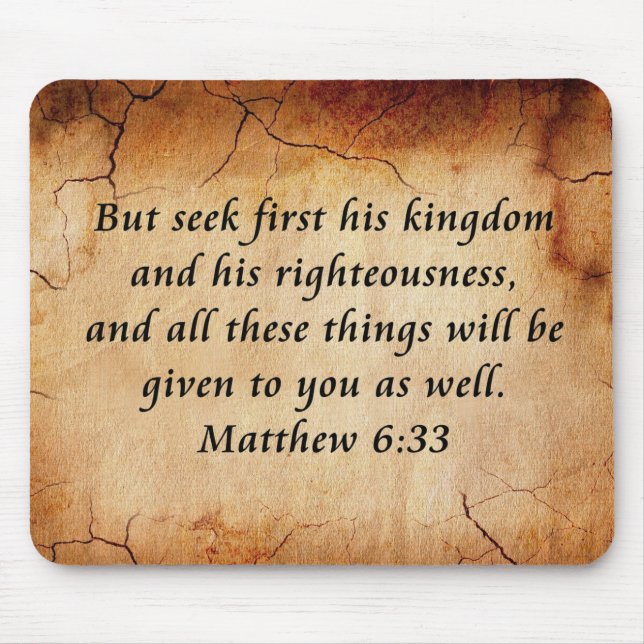 Matthew 6:33 Bible Verse Musmatta (Framsidan)