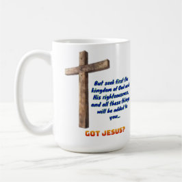 Matthew 6:33 Cross Kaffemugg