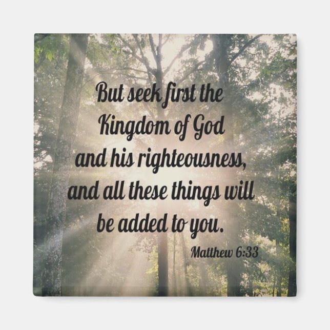 Matthew 6:33 magnet (Framsidan)