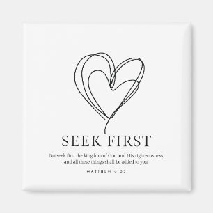 Matthew 6:33 Sök först efter Guds konungariket Magnet