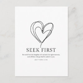 Matthew 6:33 Sök först efter Guds konungariket Vykort