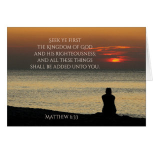 Matthew 6:33 Söka efter Guds första konungariket, Hälsningskort