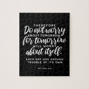 Matthew 6:34 Bibelverse Pussel