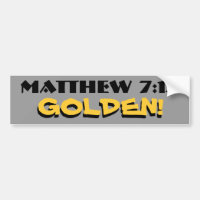 Matthew 7:12 Golden! (regel) med skugga