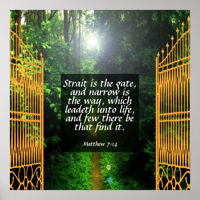 Matthew 7:14 poster (Framsidan)