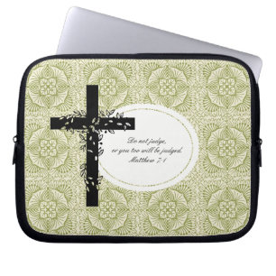Matthew 7:1 Bärbar dator eller Netbook Carrier-Sle Laptop Sleeve