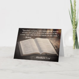Matthew 7:24-25 Byggt sitt hus på Sten, Bible Kort