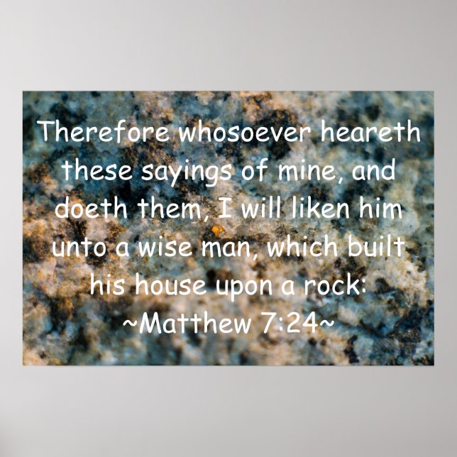 Matthew 7:24 poster (Framsidan)