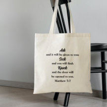 Matthew 7:7 Fråga efter synlig bibel verse