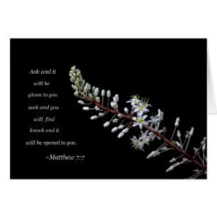 Matthew 7:7 hälsningskort