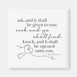 Matthew 7:7 Kylskåpsmagnet Hemprydnad