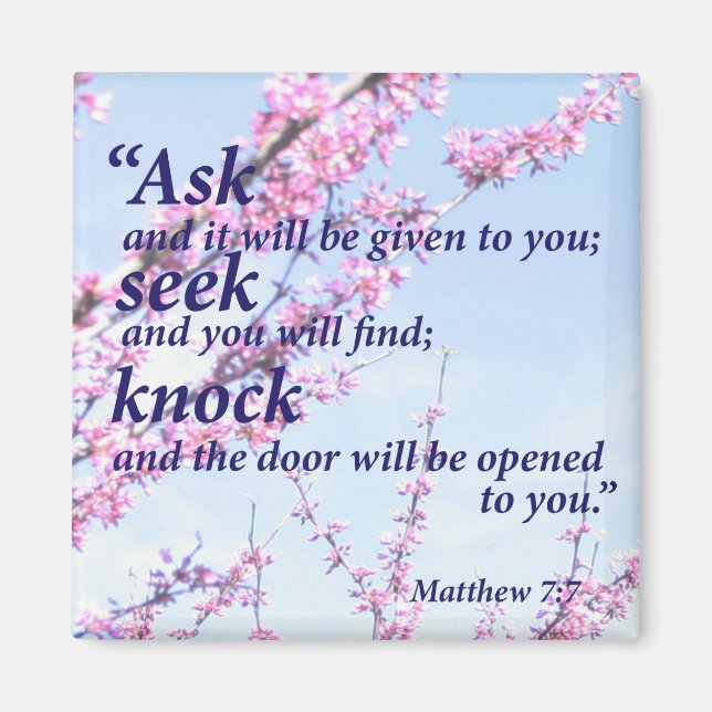 Matthew 7:7 magnet (Framsidan)