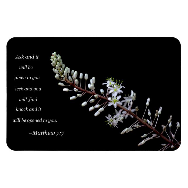 Matthew 7:7 magnet (Horisontell)