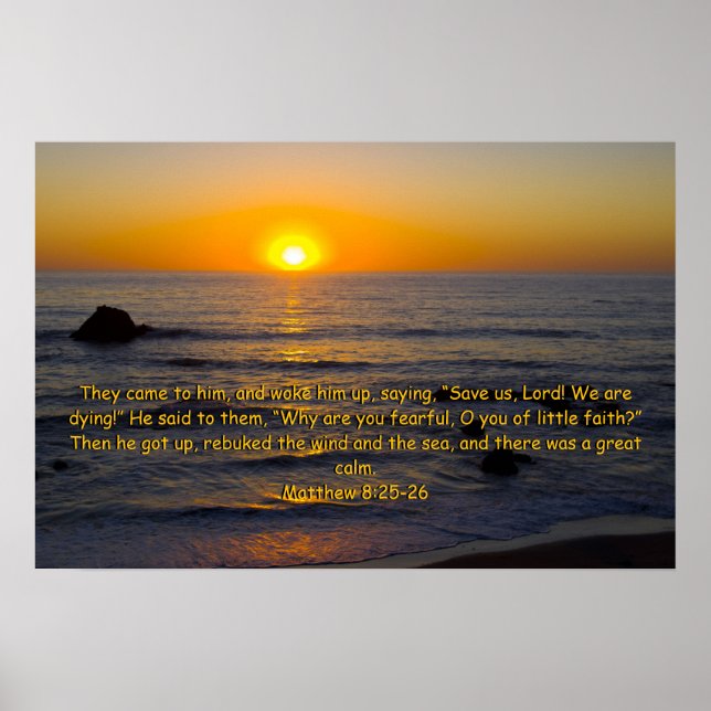 Matthew 8:25-26 poster (Framsidan)