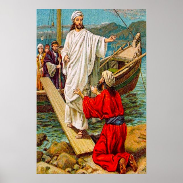 Matthew 8:28-34-uppsättning utan demoner poster (Framsidan)