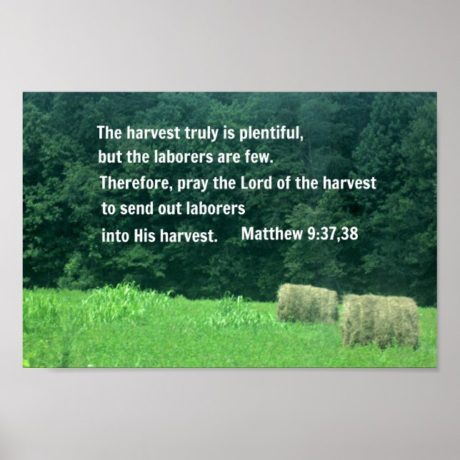 Matthew 9:37,38 poster (Framsidan)