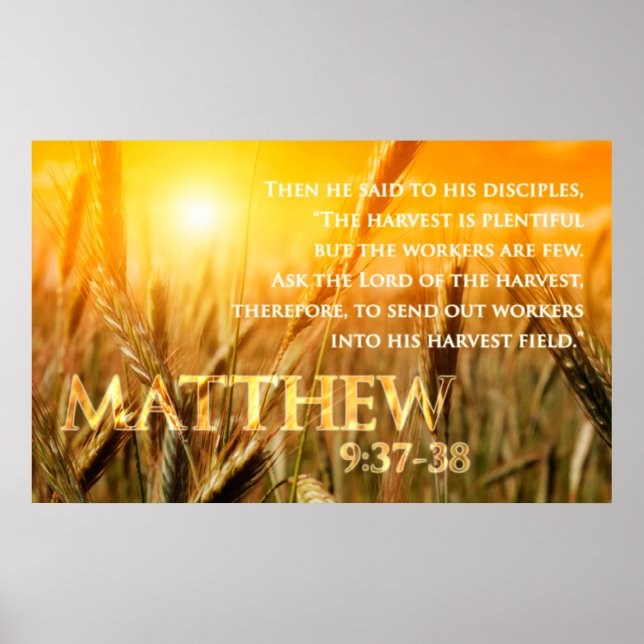 Matthew 9:37-38 poster (Framsidan)
