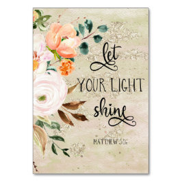Matthew Bible Verse Card Bordsnummer