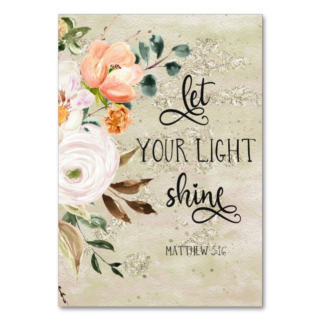 Matthew Bible Verse Card Bordsnummer (Baksidan)