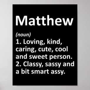 Matthew Definition Personligt Namn Roligt Födelsed Poster