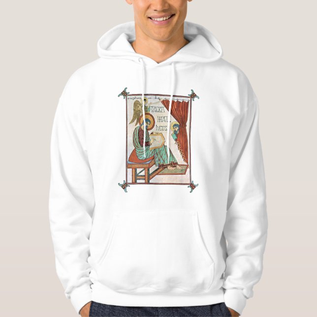 Matthew från Lindisfarne Medieval Manuscript Hoodie (Framsida)
