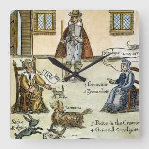 Matthew Hopkins (D 1647) Fyrkantig Klocka