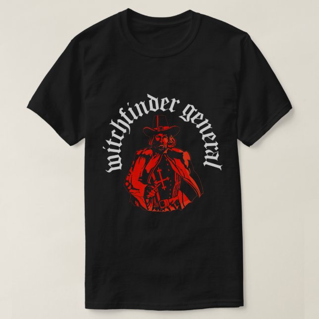 Matthew Hopkins - Witchfinder General Witch Hunter T Shirt (Design framsida)