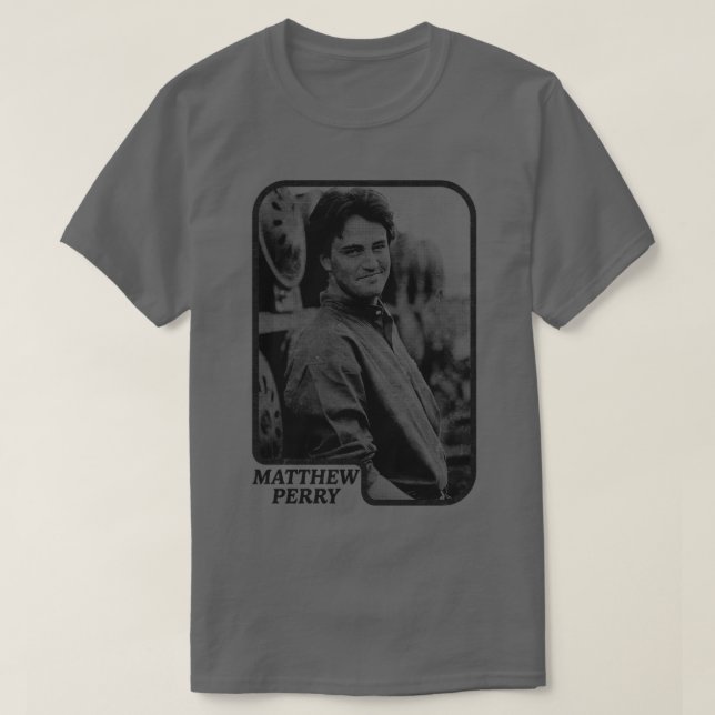 Matthew Perry Retro Aesthetic Fläkt Art Design T Shirt (Design framsida)